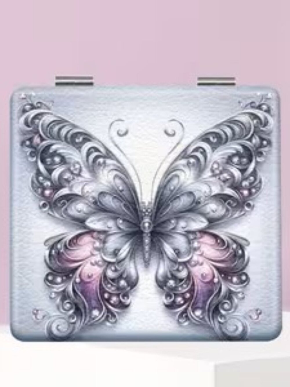 Vintage Butterfly Portable Hand Mirror